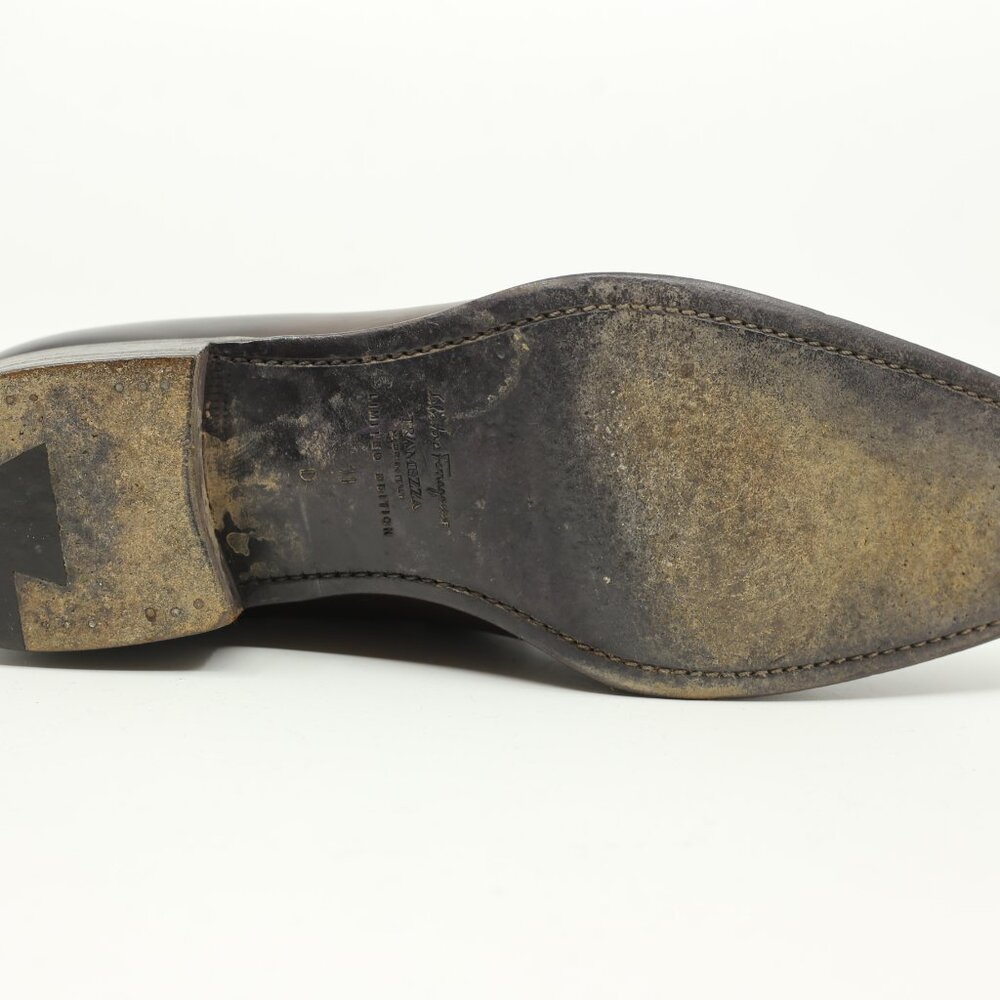 $1,390 Salvatore Ferragamo Tramezza Leather Shoes SZ 11D Brown - Picture 6 of 6